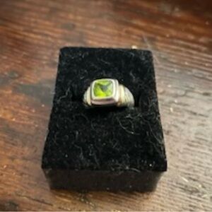 David Yurman Sterling Silver Peridot Ring